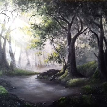 Peinture intitulée "В лесу" par Tatiana Dimova, Œuvre d'art originale, Huile