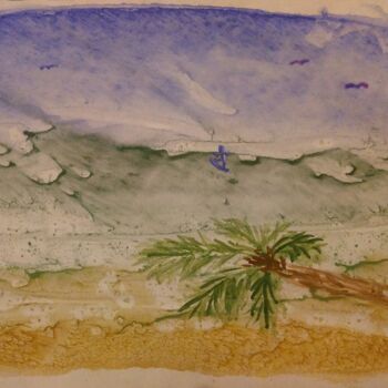 Картина под названием "Морской пейзаж" - Татьяна Дорофеева, Подлинное произведение искусства, Монотип