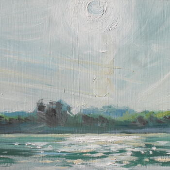 Pintura titulada "Утро на реке" por Tatiana Fedorova, Obra de arte original, Oleo