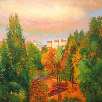 Peinture intitulée "Владимирская осень" par Tatiana Fedorova, Œuvre d'art originale, Huile