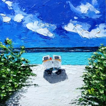 Painting titled "Maldives.Thoddoo is…" by Tatiana Fox'Tena, Original Artwork, Oil