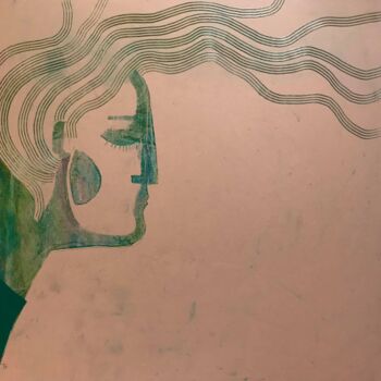 「Swept by the wind」というタイトルの絵画 Tatiana Harizanovaによって, オリジナルのアートワーク, オイル ウッドストレッチャーフレームにマウント