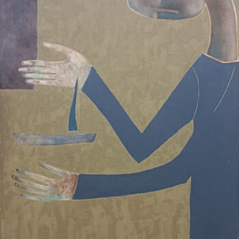 Peinture intitulée "He" par Tatiana Harizanova, Œuvre d'art originale, Huile Monté sur Châssis en bois