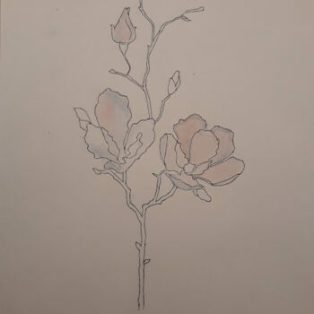Рисунок под названием "fiore" - Tatiana Iovleva, Подлинное произведение искусства, Гелевая ручка