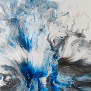 Photographie intitulée "Blue explosion (pri…" par Tatiana Malinovscaia, Œuvre d'art originale, Photographie numérique