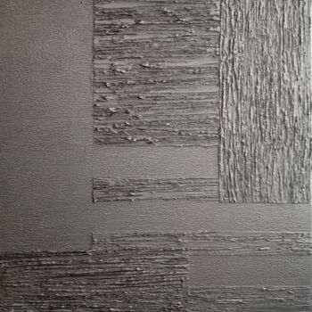 Malerei mit dem Titel "Black lines texture…" von Tatiana Malinovscaia, Original-Kunstwerk, Acryl