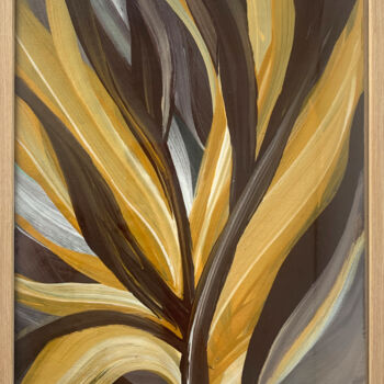Peinture intitulée "Ocher Brown shades,…" par Tatiana Malinovscaia, Œuvre d'art originale, Acrylique