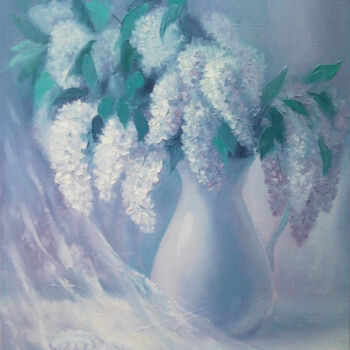 Картина под названием "Flower Still Life C…" - Tatiana Matveeva, Подлинное произведение искусства, Масло Установлен на Дерев…