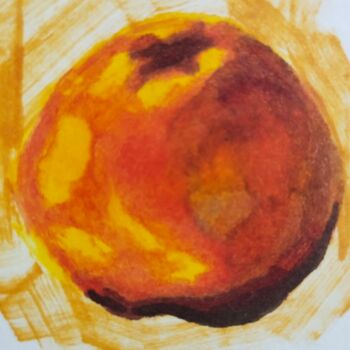 Drawing titled "Vegetable apple" by Tatiana Mullieva, Original Artwork, Marker