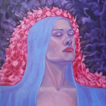 Painting titled "Peace and tranquili…" by Tatiana Myreeva, Original Artwork, Oil Mounted on Wood Stretcher frame