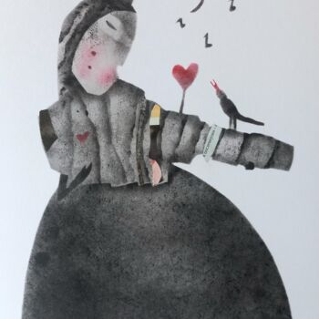 Картина под названием "Music of the heart" - Татьяна Орел, Подлинное произведение искусства, Рисунок распылителем краски