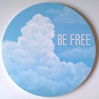 Painting titled "Be free" by Tatiana Popova, Original Artwork, Oil Mounted on Wood Stretcher frame