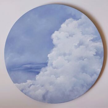Peinture intitulée "The clouds are the…" par Tatiana Popova, Œuvre d'art originale, Huile Monté sur Châssis en bois