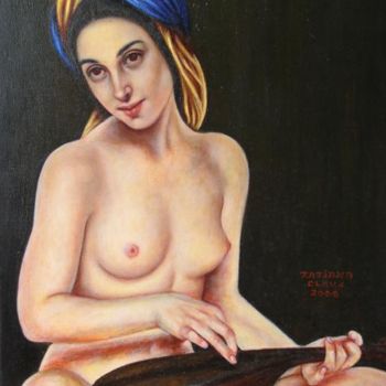 Painting titled "Musique d'Ingres" by Tatiana Claux, Original Artwork, Oil