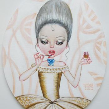 Картина под названием "Gâteau de la Marqui…" - Tatiana Claux, Подлинное произведение искусства, Масло