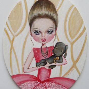 Peinture intitulée "Petit dodo avec   d…" par Tatiana Claux, Œuvre d'art originale, Huile