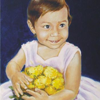 Painting titled "BIBI" by Tatiana Loy, Original Artwork, Oil