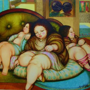 Pintura titulada "Sin titulo" por T.Pinzòn, Obra de arte original