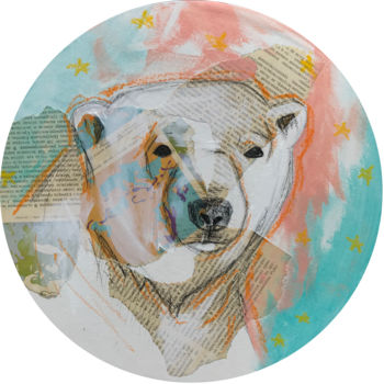 Pittura intitolato "Polar bear" da Tatiana Sirius, Opera d'arte originale, Acrilico