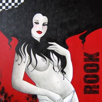 Peinture intitulée "Rock, version 2" par Tatieva, Œuvre d'art originale