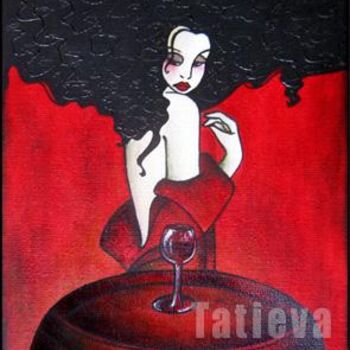 Painting titled "Secret de lie" by Tatieva, Original Artwork