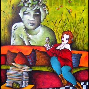 Pintura titulada "Ariane et Bacchus,…" por Tatieva, Obra de arte original, Oleo
