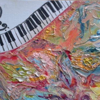 绘画 标题为“La Overture Gershwin” 由Tatjana Barova, 原创艺术品, 油