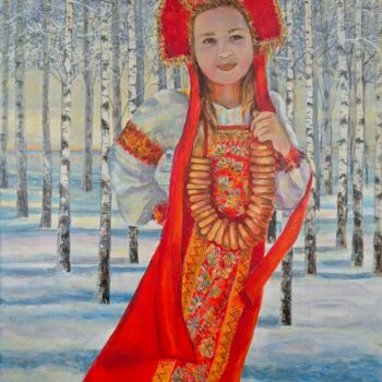 Картина под названием ""Маша" *Mascha*" - Tatjana Fischer, Подлинное произведение искусства, Акрил Установлен на Деревянная…
