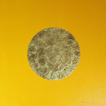 Ζωγραφική με τίτλο "Goldene Mitte Gelb" από Tatjana Grace, Αυθεντικά έργα τέχνης, Λάδι