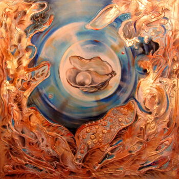 Malerei mit dem Titel "Wealth symbol" von Tatjana Gurbo, Original-Kunstwerk, Öl