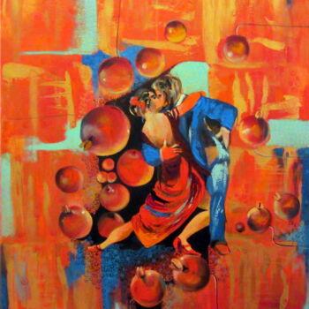Painting titled "Argentine tango" by Tatjana Gurbo, Original Artwork, Oil