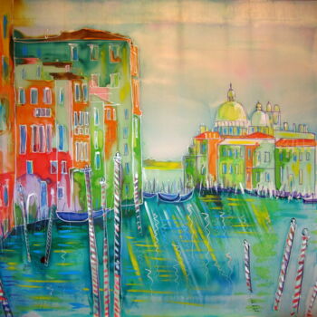 Malerei mit dem Titel "Venice in the morni…" von Tatjana Gurbo, Original-Kunstwerk, Acryl