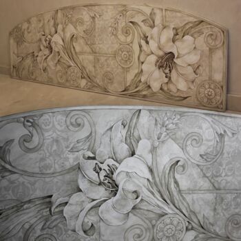 Design intitulada "Wandbild mit Lilien" por Tatjana Koreljakova, Obras de arte originais, Mobília
