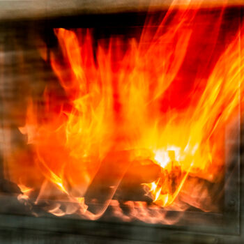 Photographie intitulée "Fireplace" par Tatjana Siadova, Œuvre d'art originale, Photographie numérique