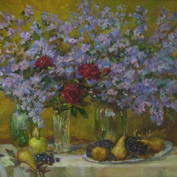 Painting titled "Осенний натюрморт" by Tatiana Sinyaeva, Original Artwork, Oil