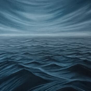 제목이 "North Sea"인 미술작품 Tatsiana Skrabutan로, 원작, 기름 나무 들것 프레임에 장착됨