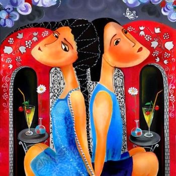 Malarstwo zatytułowany „First date” autorstwa Tatti Lobanova, Oryginalna praca, Akryl