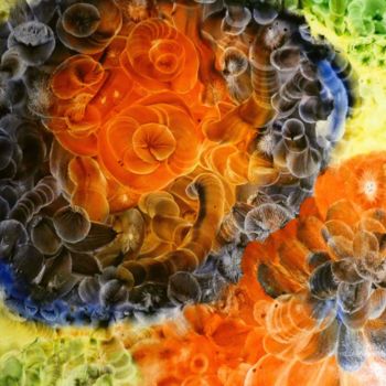 Painting titled "Flower Mandala" by Tatyana Amantis, Original Artwork, Acrylic