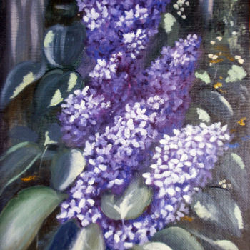 Peinture intitulée "Lilac in Garden" par Tatyana Bondareva, Œuvre d'art originale, Huile