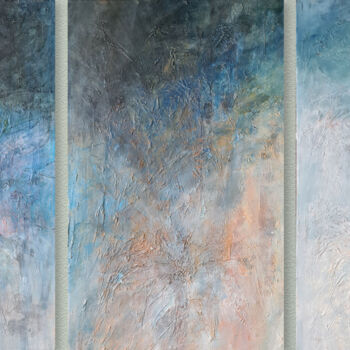 Painting titled "Triptych 1" by Tatyana Ermolchik, Original Artwork, Oil Mounted on Wood Stretcher frame