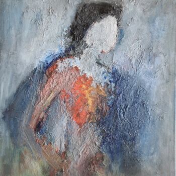 Painting titled "Portrait" by Tatyana Ermolchik, Original Artwork, Oil Mounted on Wood Stretcher frame