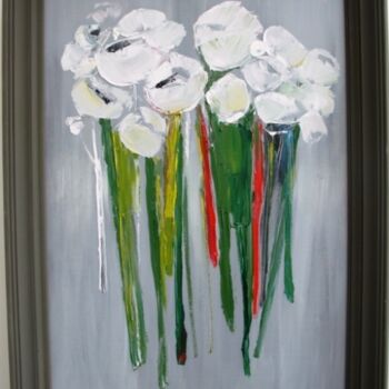 Painting titled "тюльпаны" by Tatyana Ermolchik, Original Artwork, Oil