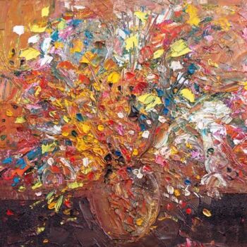 Картина под названием "Букет 2" - Татьяна Ермольчик, Подлинное произведение искусства, Масло