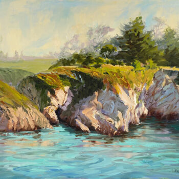 Pintura intitulada "Turquoise Waters Of…" por Tatyana Fogarty, Obras de arte originais, Óleo