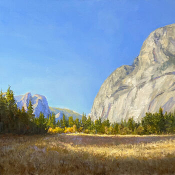 Painting titled "Yosemite Valley Fal…" by Tatyana Fogarty, Original Artwork, Oil