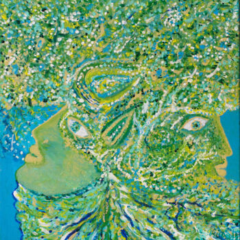Pintura intitulada "Эльфы в Майском Лес…" por Tatyana Gordeeva, Obras de arte originais, Acrílico