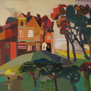 Collages titled "Old house for sale" by Tatyana Korshunova, Original Artwork, Collages