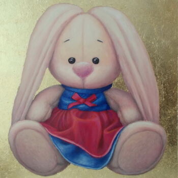 Pittura intitolato ""Bunny Mi"" da Tatyana Mironova, Opera d'arte originale, Acrilico