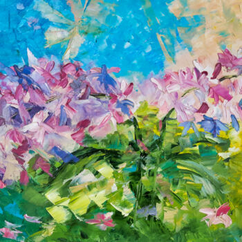 Картина под названием "Flowers" - Tatyana Pertsel, Подлинное произведение искусства, Масло