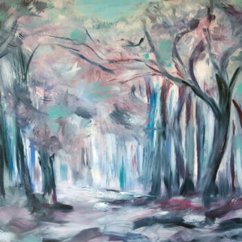 Painting titled "Old Park" by Tatyana Pertsel, Original Artwork, Oil